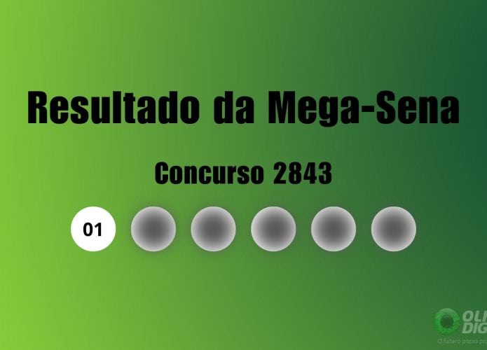 Resultado Mega Sena 2843