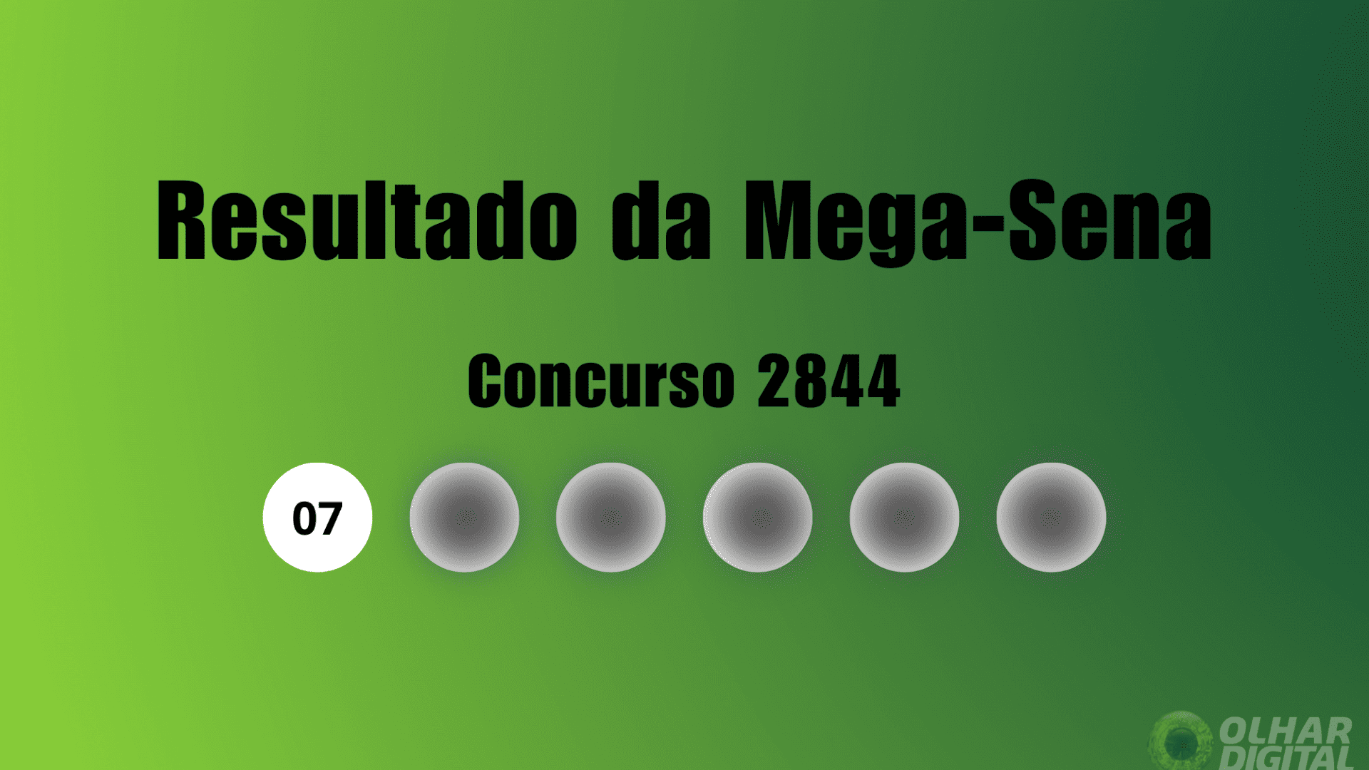 Resultado Mega-Sena 2844