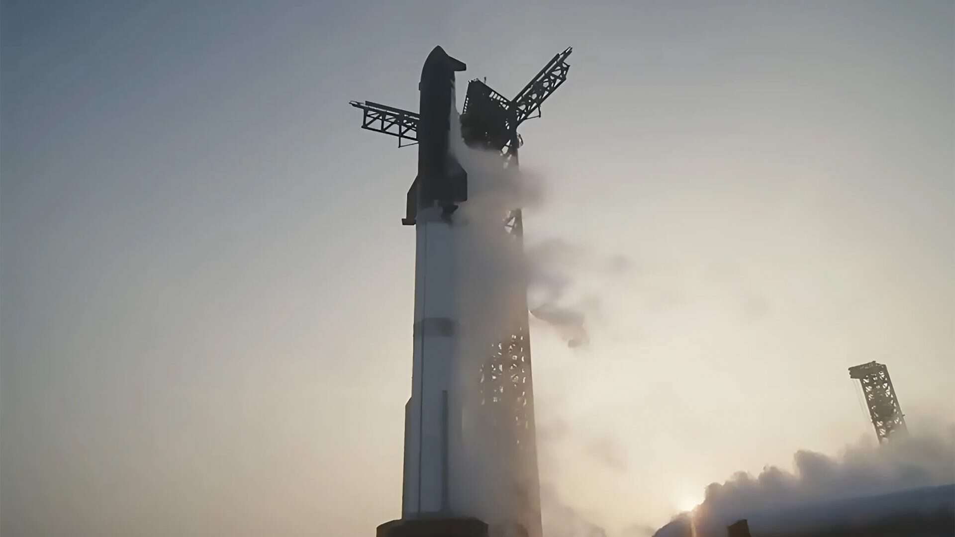 Starship na base de lançamento