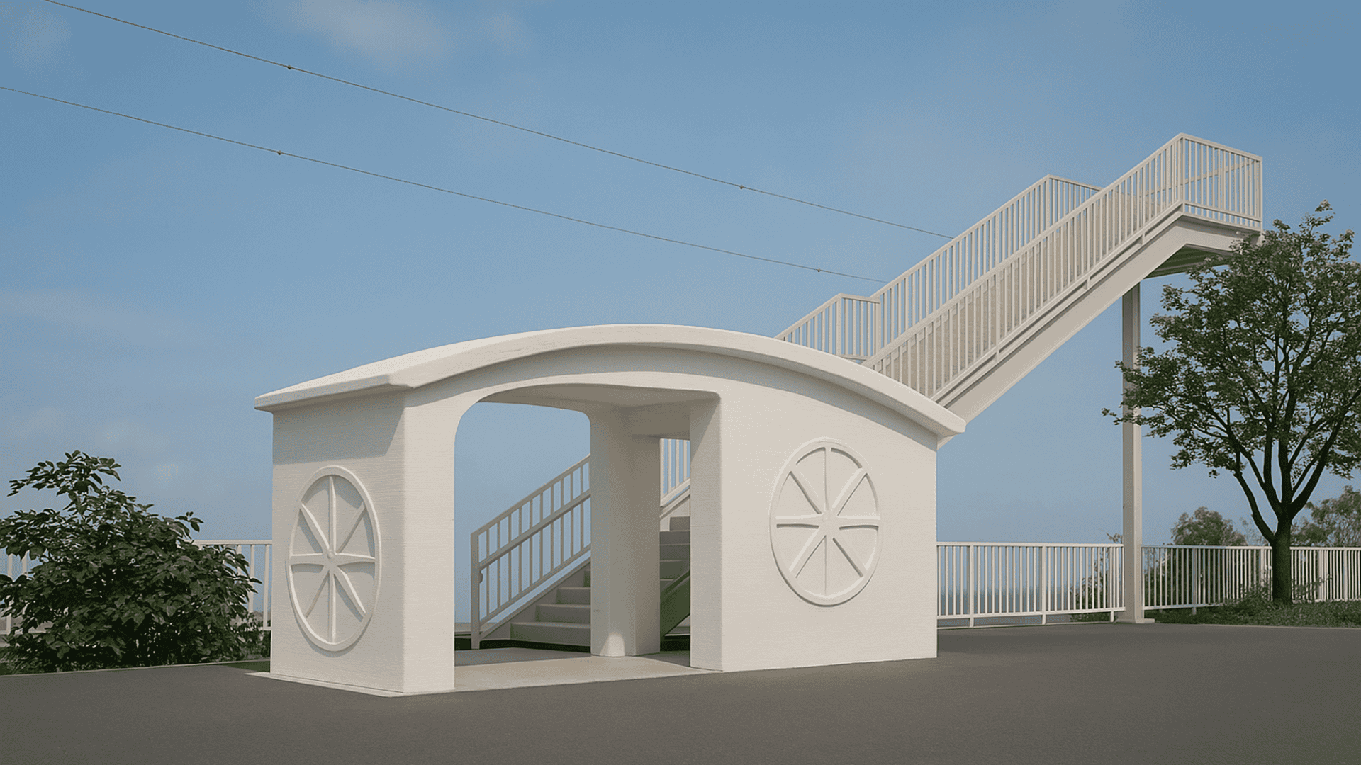 estação de trem impressa em 3D