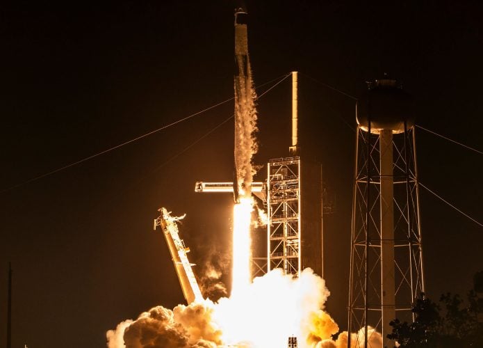 Lançamento do foguete Falcon 9, da SpaceX, para a missão Fram2