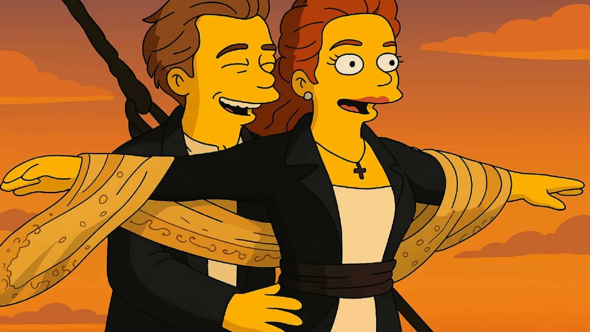 titanic estilo simpsons