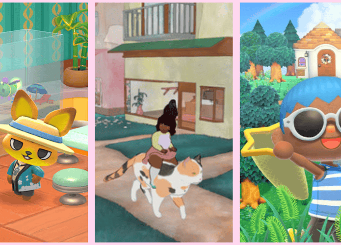 Cozy games: Hello Kitty Island Adventure (via Sanrio), Calico (via Peachy Keen Games), Animal Crossing: New Horizons (via Nintendo)/Olhar Digital