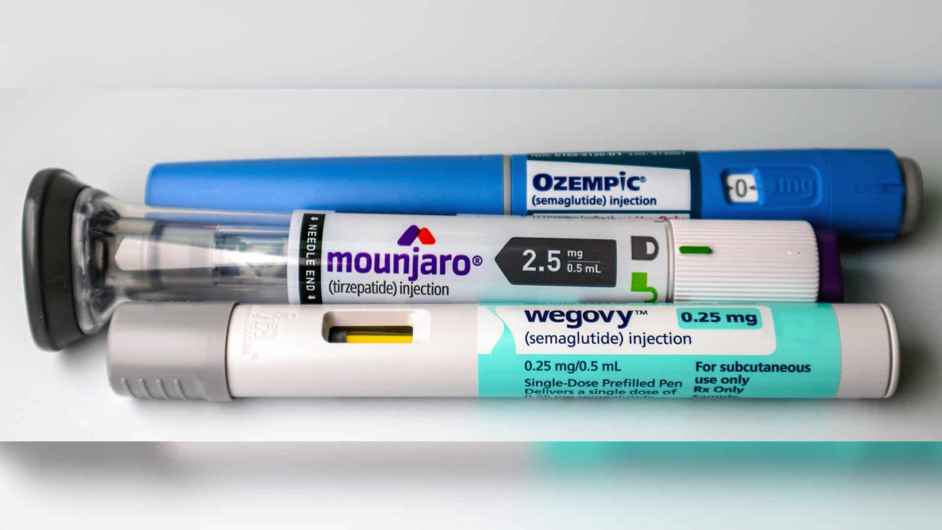 Canetas dos medicamentos Ozempic Mounjaro e WeGovy