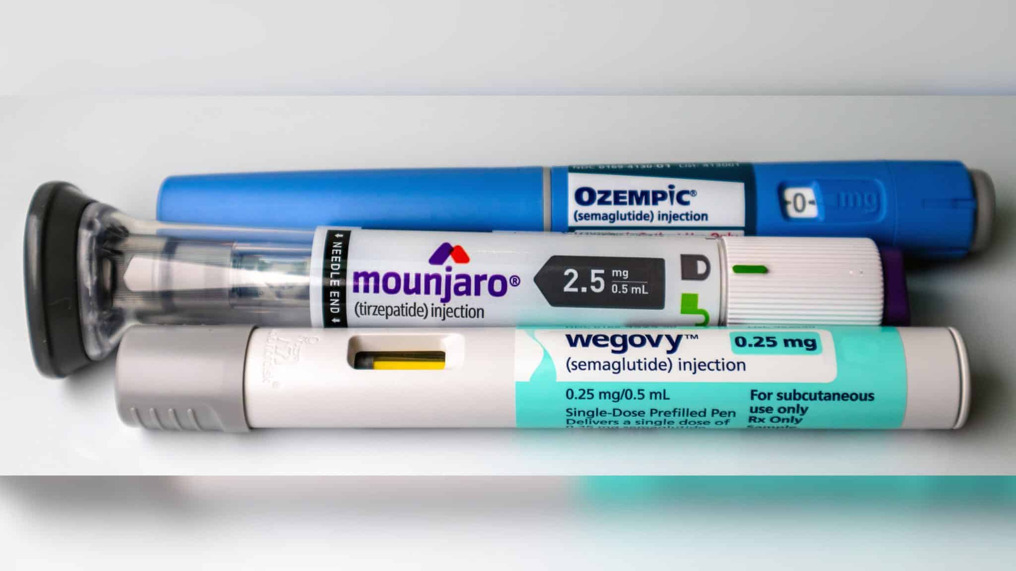 Canetas dos medicamentos Ozempic Mounjaro e WeGovy