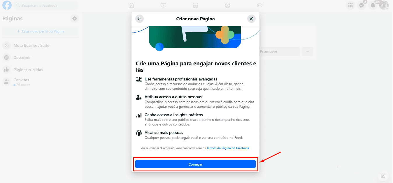 Quarto passo para criar uma página