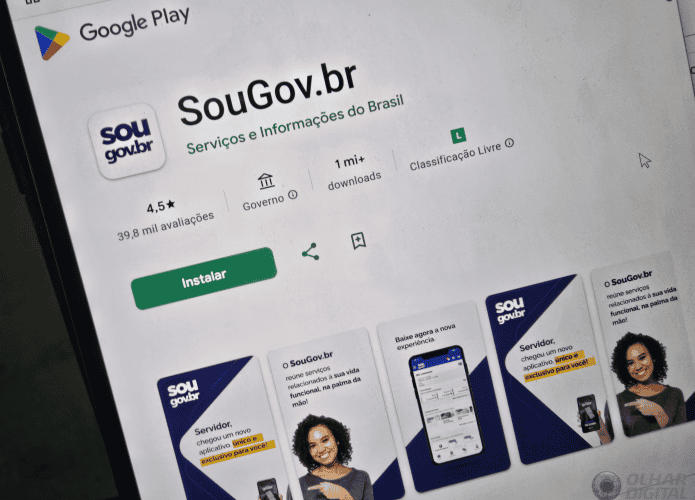 Tela do SOUGOV na Play Store