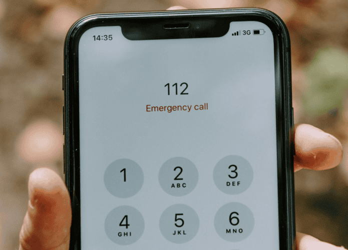 Tela de emergência no iPhone