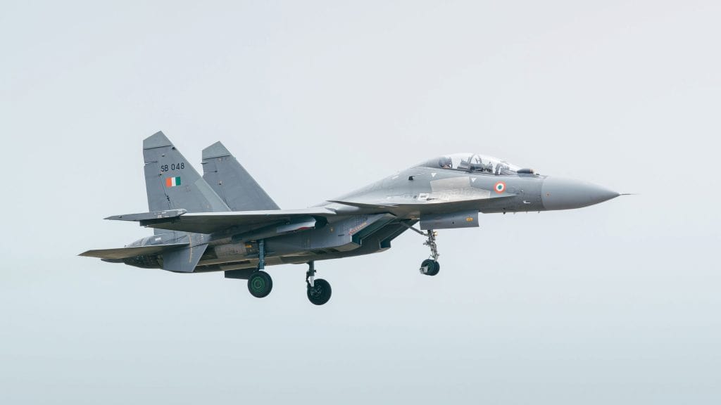 Modelo Sukhoi Su-30MKI da Força Aérea Indiana