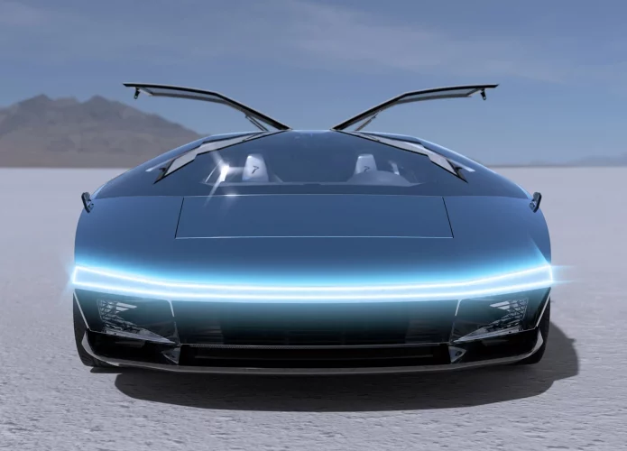 O Peralta S, criação de Fabrizio Giugiaro, filho do lendário Giorgetto Giugiaro, presta homenagem ao icônico Maserati Boomerang, enquanto desafia o conceito de design utilitário do Tesla Cybertruck