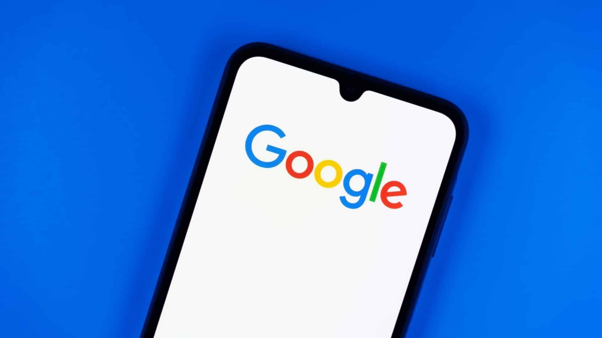 Logo do Google em um smartphone