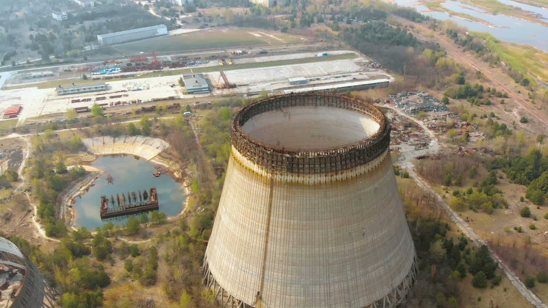 Reaator de Chernobyl vista de cima