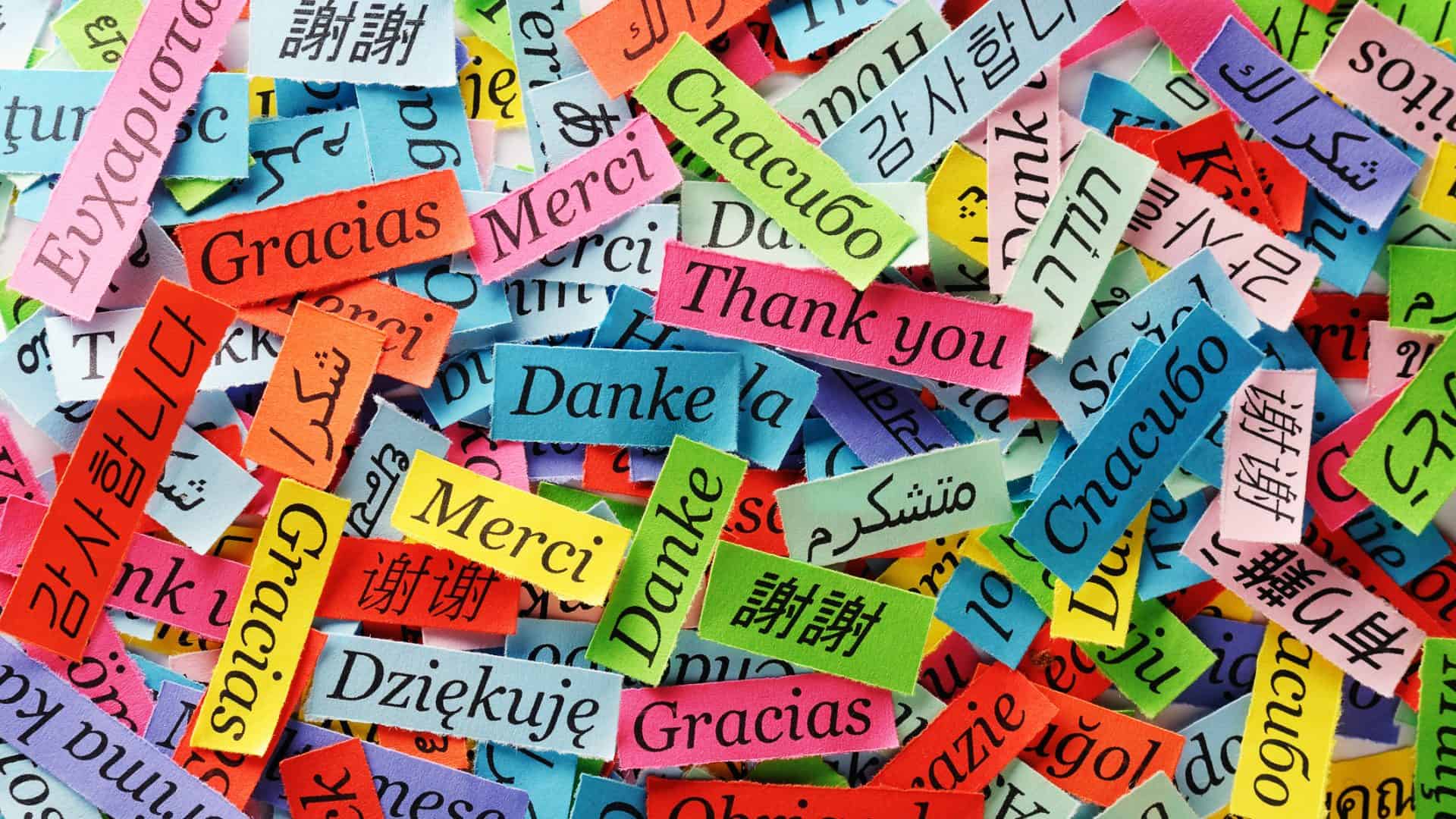 palavras em vários idiomas