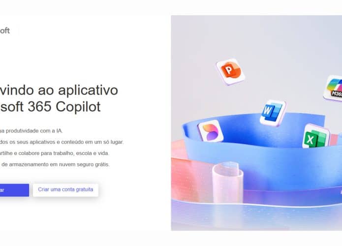 Pacote Office em um PC Windows via Copilot