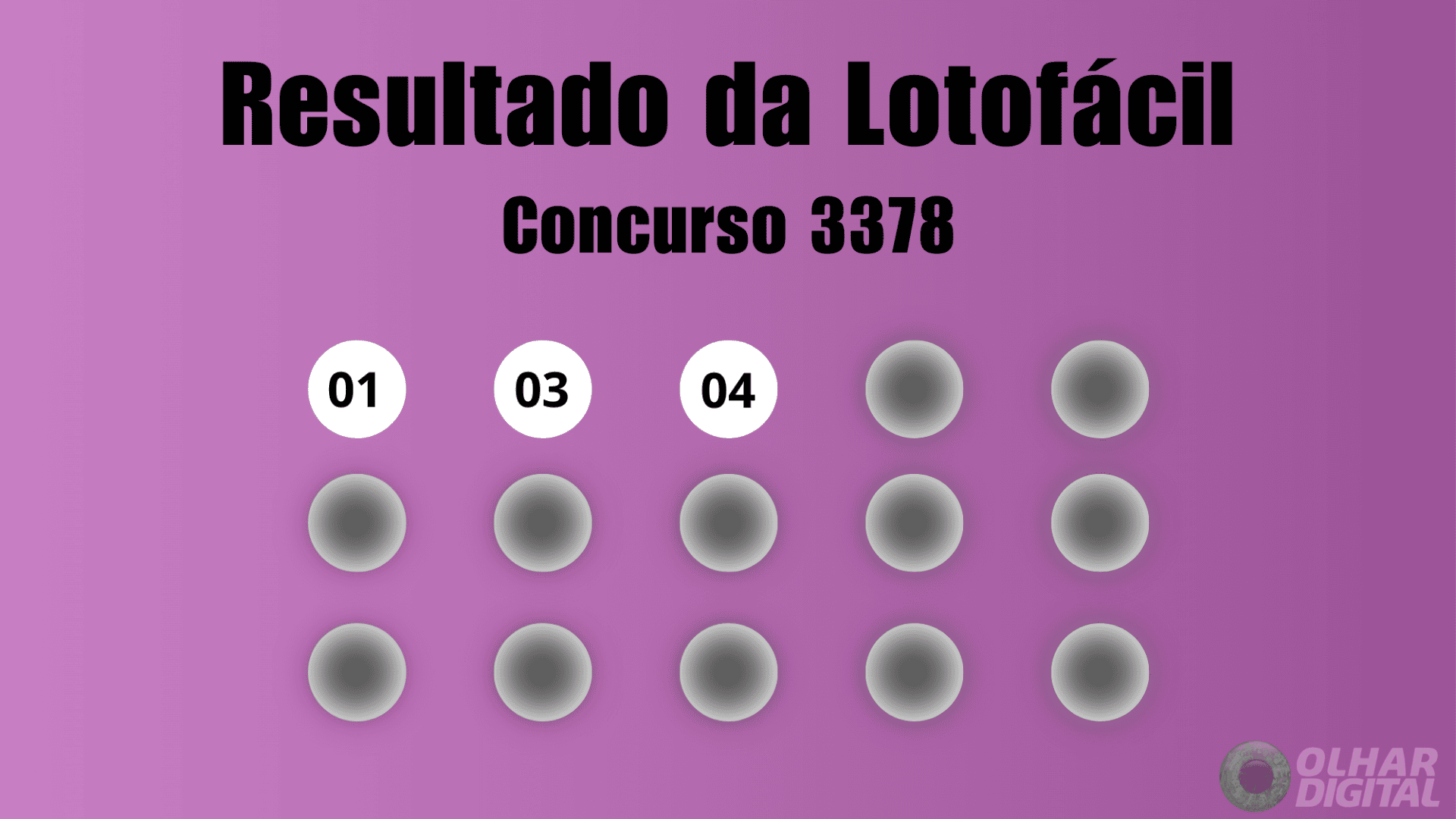 Lotofácil concurso 3378