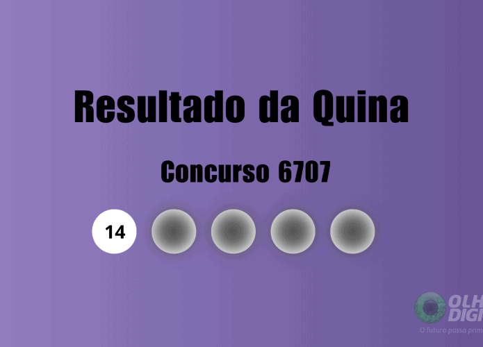 Resultado da Quina concurso 6707