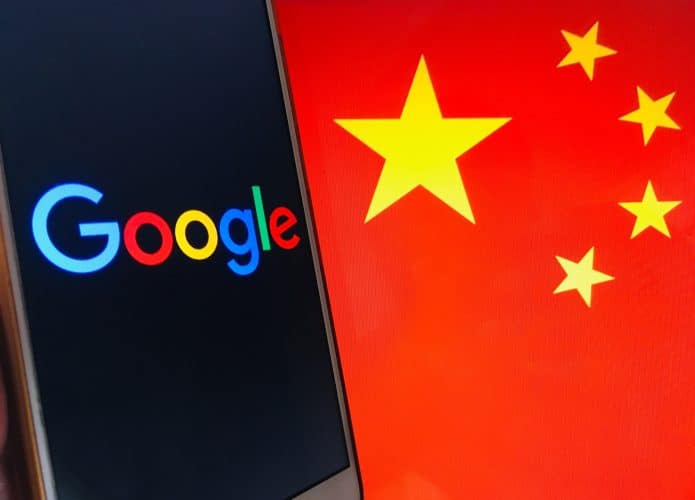 logo do google e bandeira da china