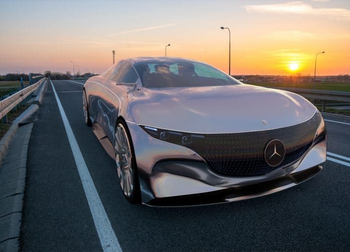 Mercedes Vision EQS. É o equivalente elétrico do Classe S.
