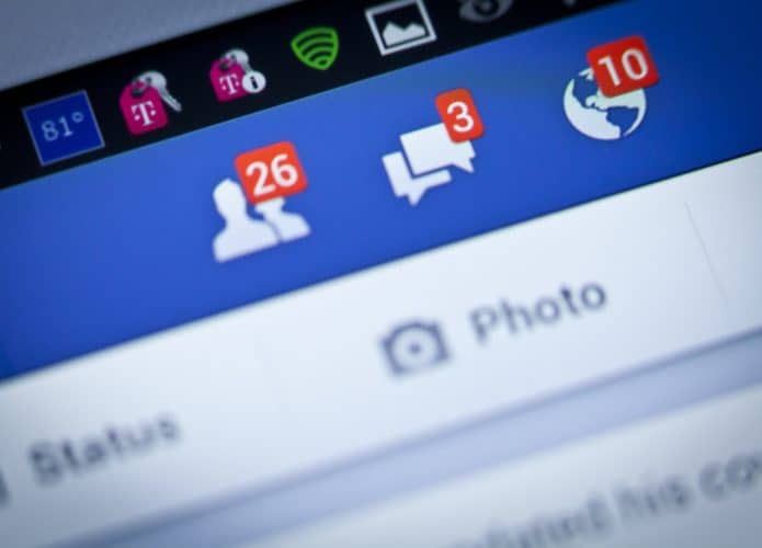 notificações do facebook
