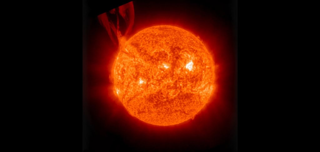 Erupção solar 01 05 2025