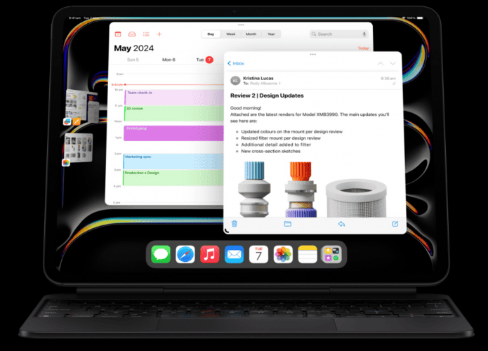 Captura de tela do app do Gemini para iPad