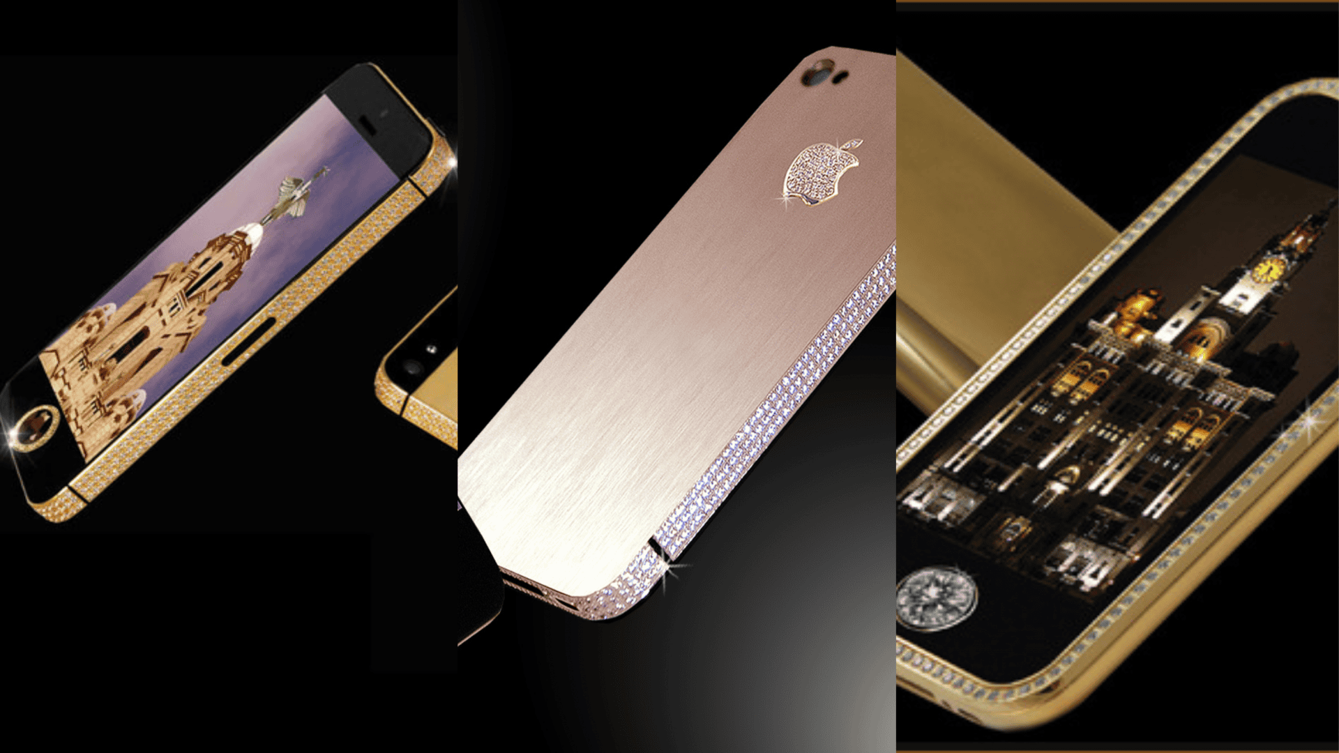 Montagem com os celulares mais caros do mundo