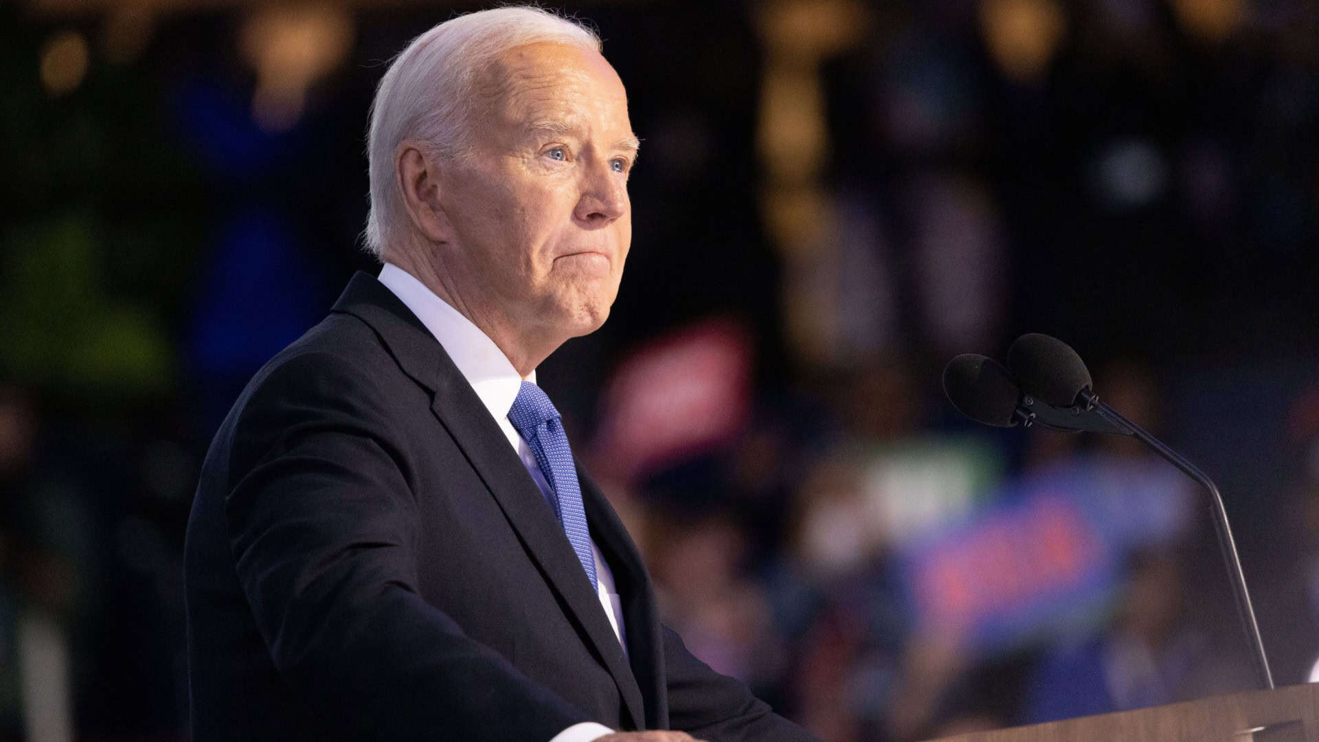 Chicago, Illinois, 19 de agosto de 2024: Presidente Joe Biden na Convenção Nacional Democrata.