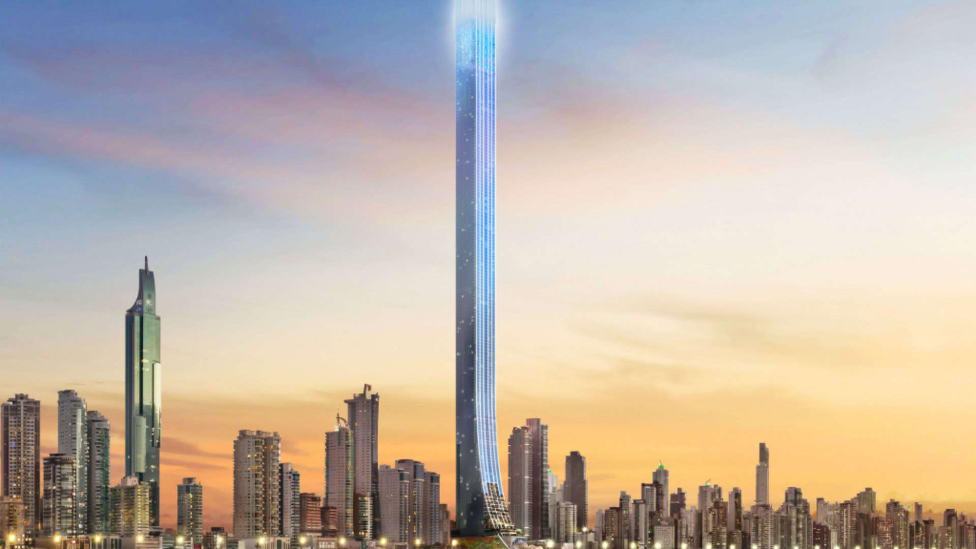 Ilustração de prédio Senna Tower construído em Balneário Camboriú