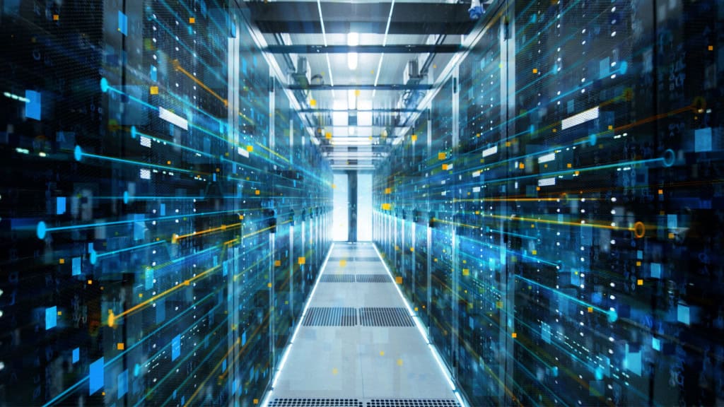 Ilustração de supercomputador