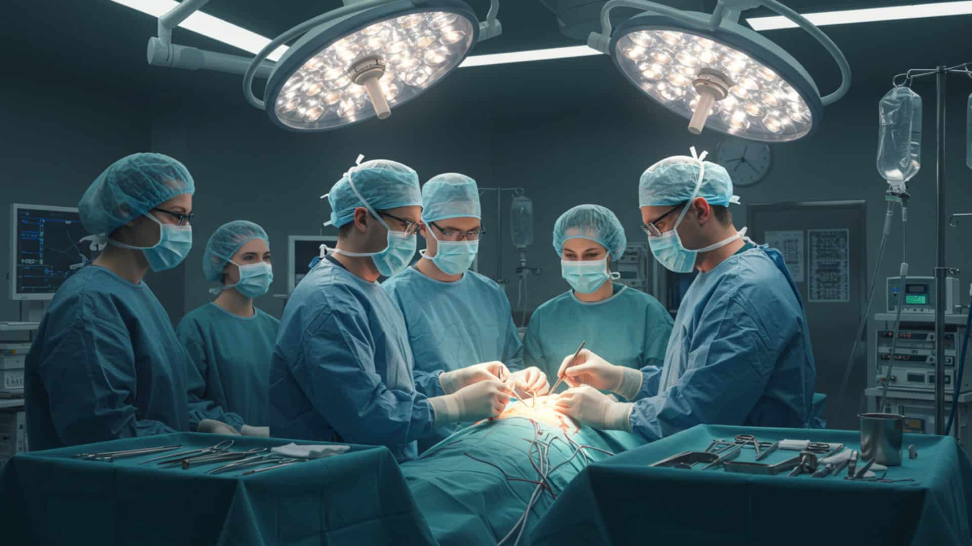 médicos fazendo cirurgia