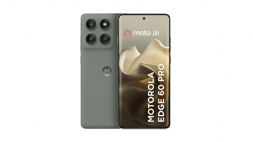 Partes frontal e traseira do Motorola Edge 60 Pro