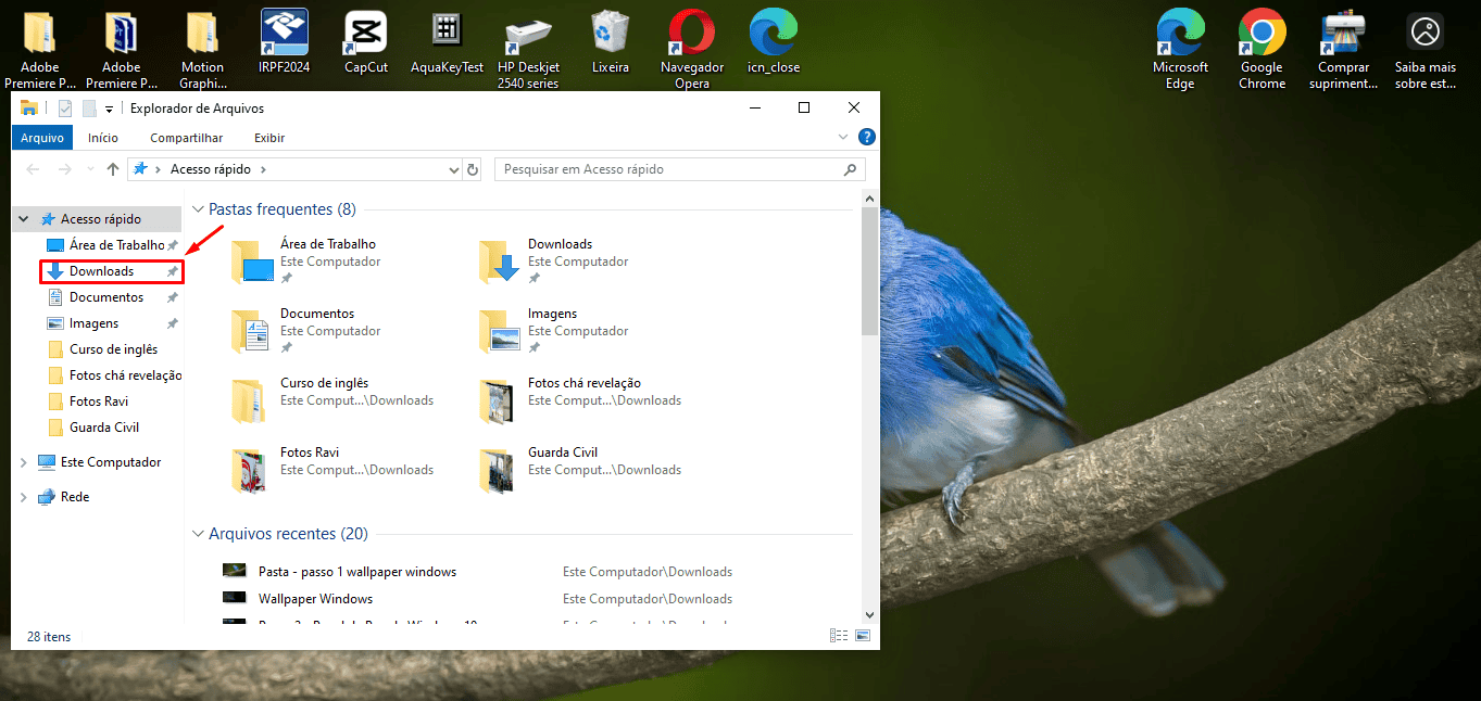 Passo 2 para alterar wallpaper no Windows 10