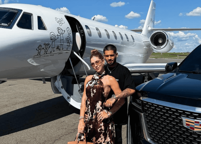 Jatinho e carro de Virginia Fonseca e Zé Felipe