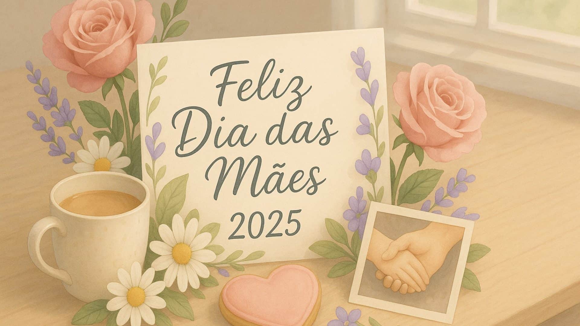 Cartão de Feliz Dia das Mães 2025
