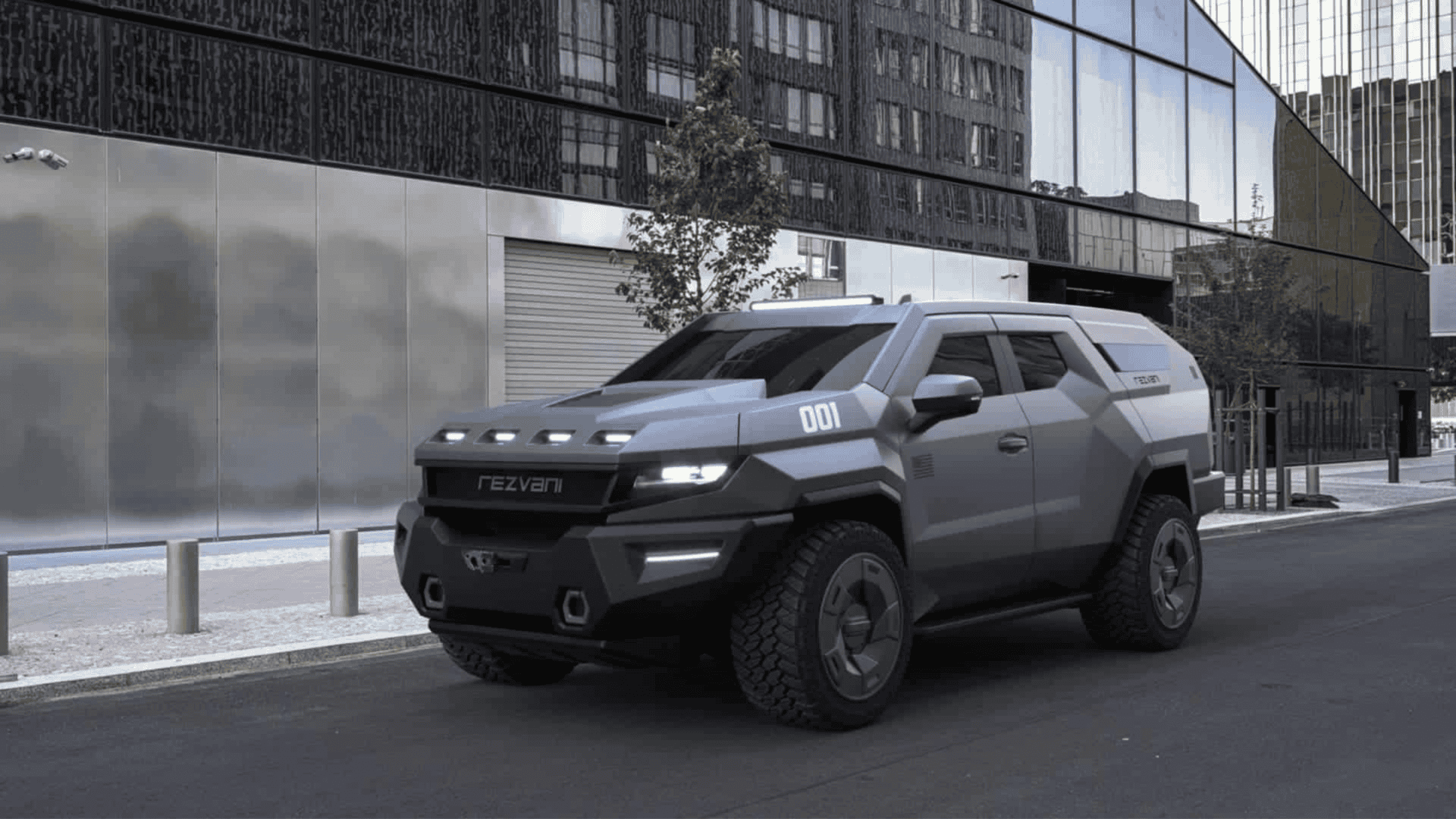 Este é o Rezvani Vengeance, um SUV blindado que atira spray de pimenta