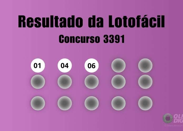 Resultado Lotofácil concurso 3391