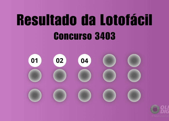 Resultado Lotofácil concurso 3403