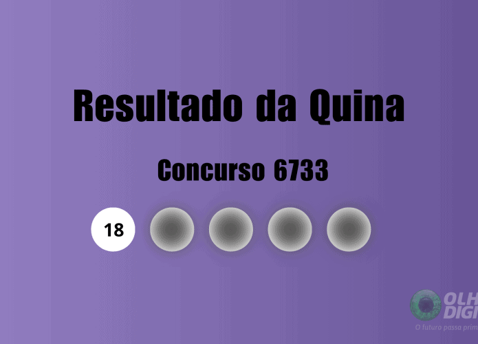 Resultado da Quina concurso 6733