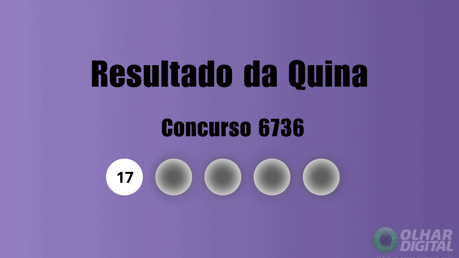 Resultado da Quina concurso 6736