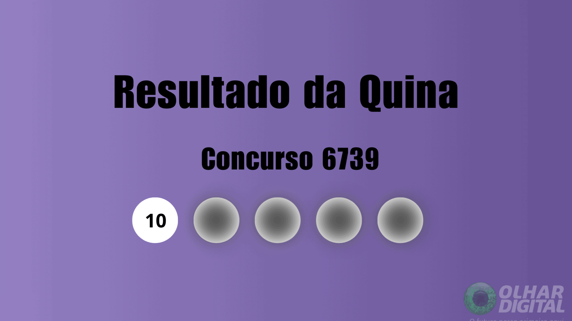 Resultado da Quina concurso 6739