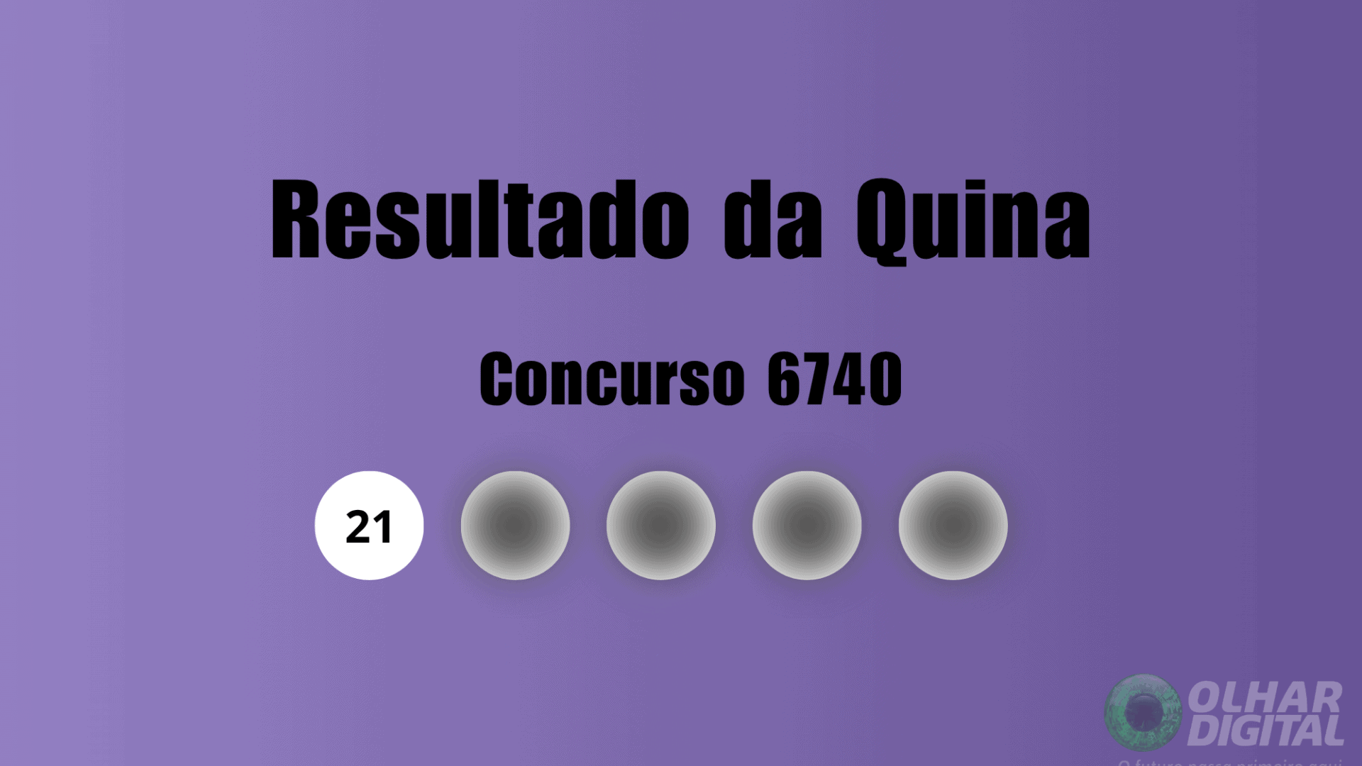 Resultado Quina concurso 6740