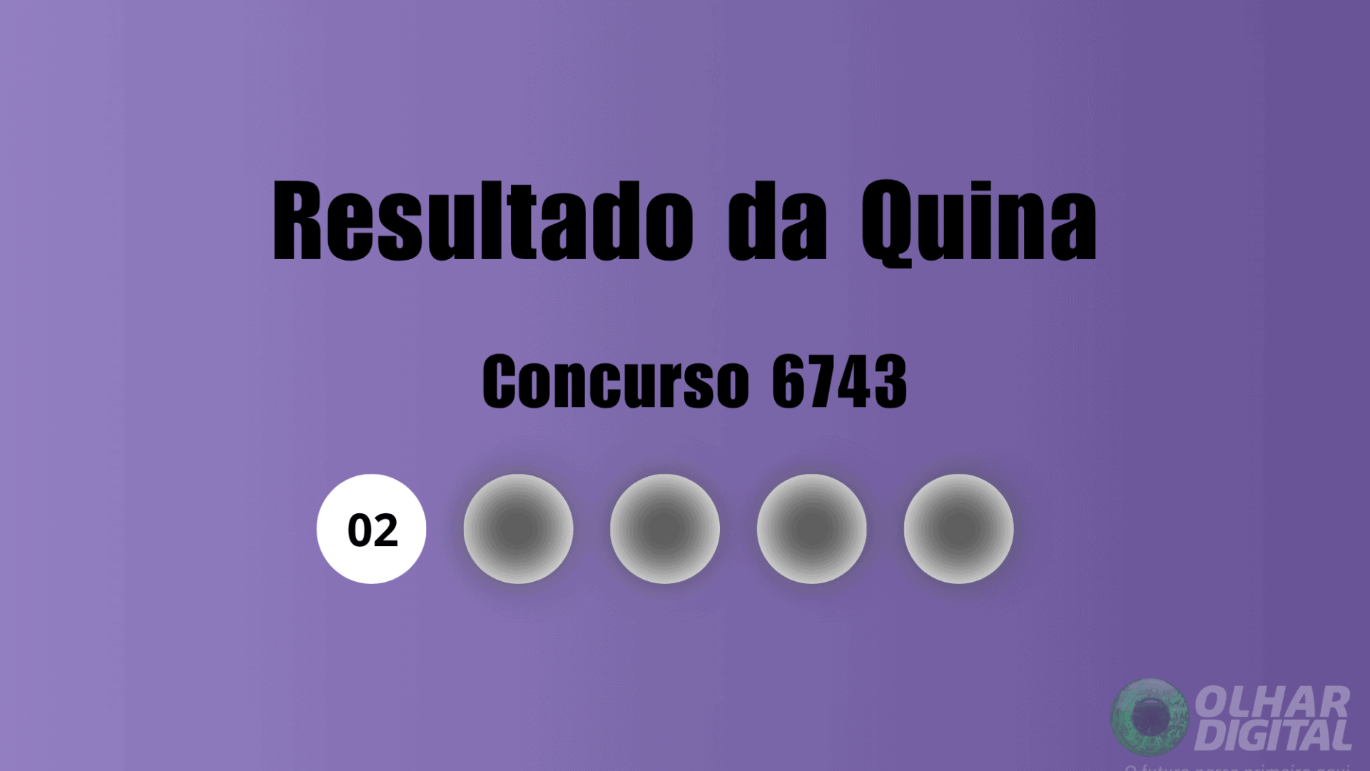 Resultado da Quina concurso 6743