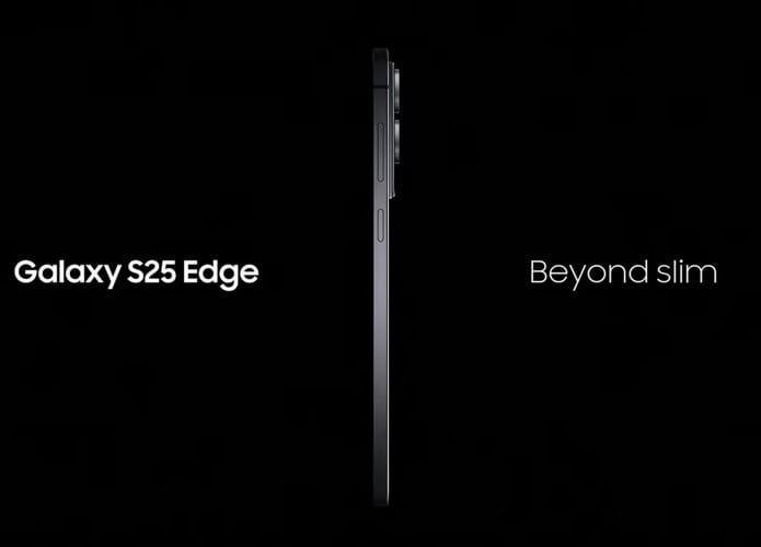 Samsung Galaxy S25 Edge de lado