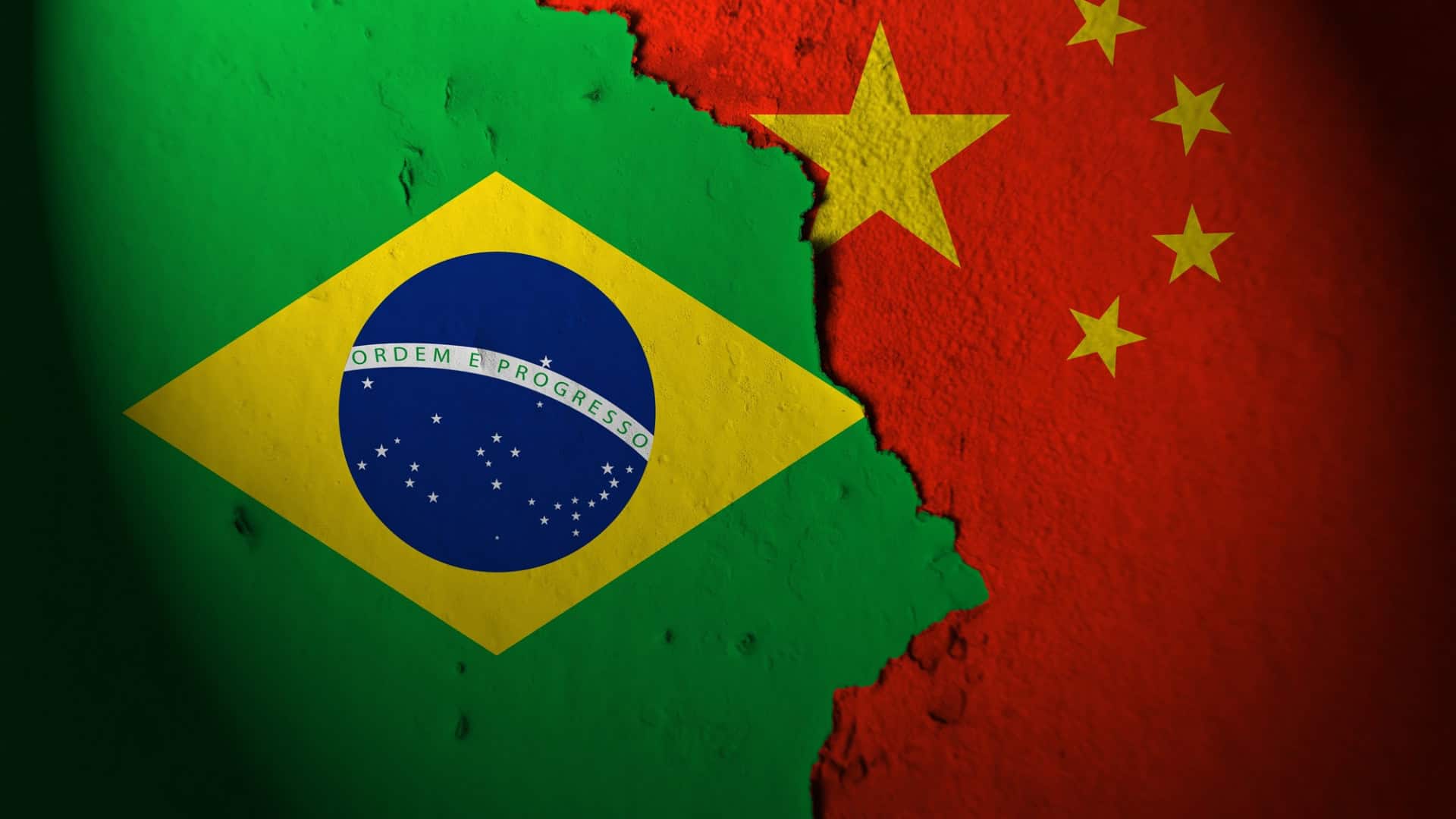 bandeiras brasil e china
