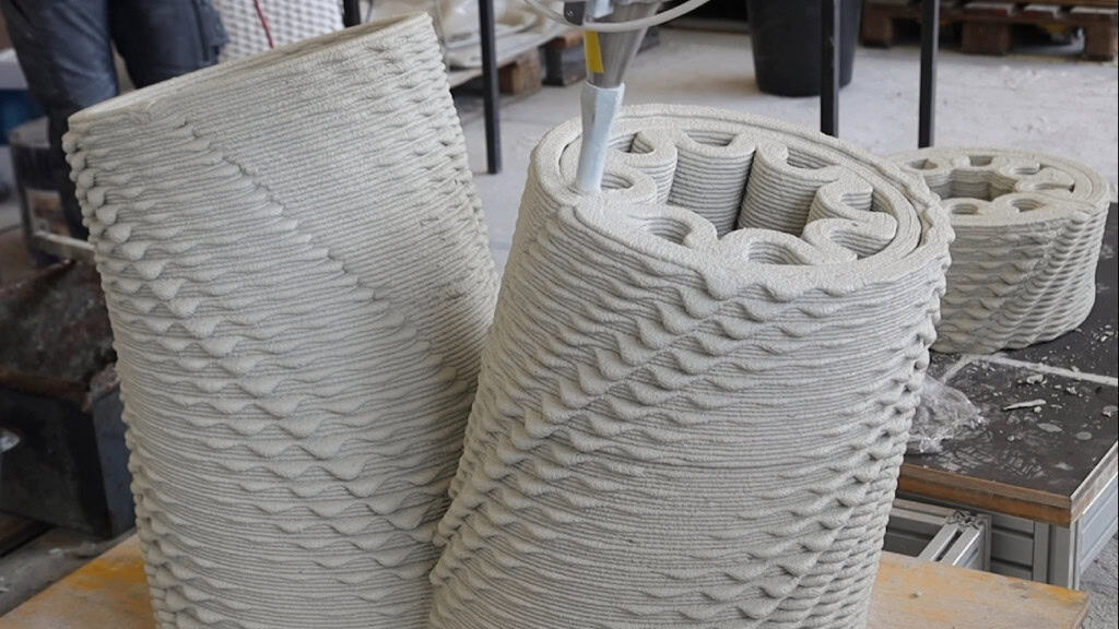 concreto impresso em 3d para o prédio tor alva