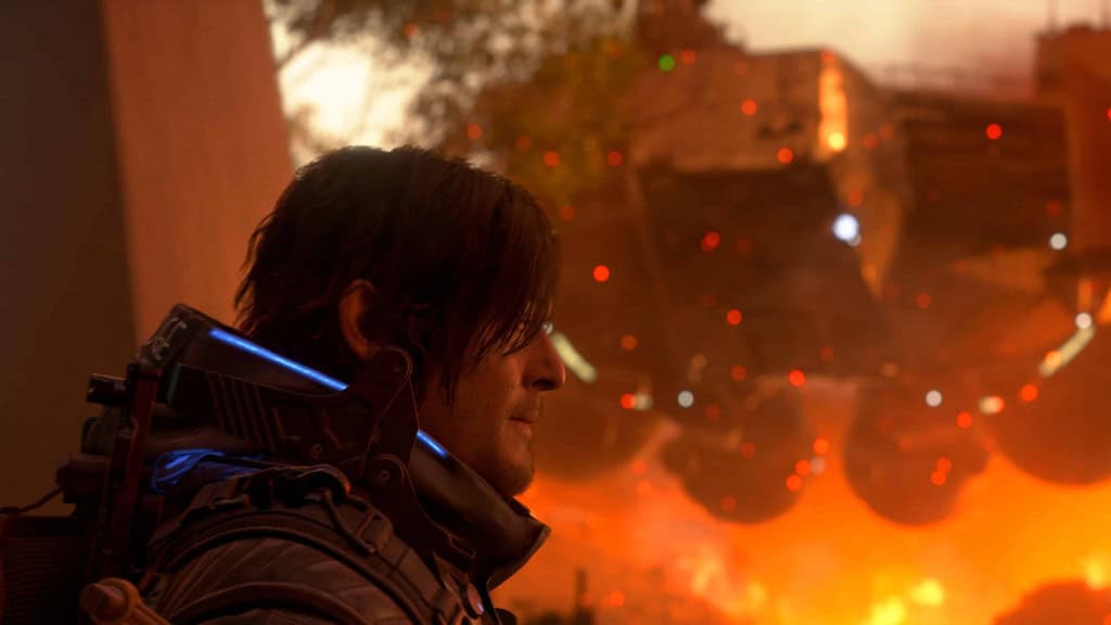 Personagem Sam no jogo Death Stranding 2