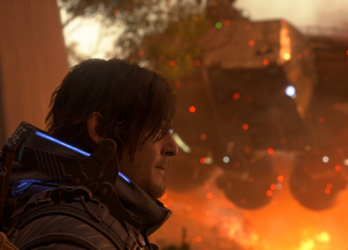 Personagem Sam no jogo Death Stranding 2