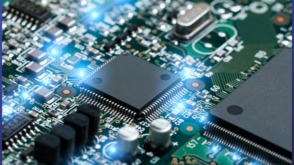 Imagem de circuito integrado na placa