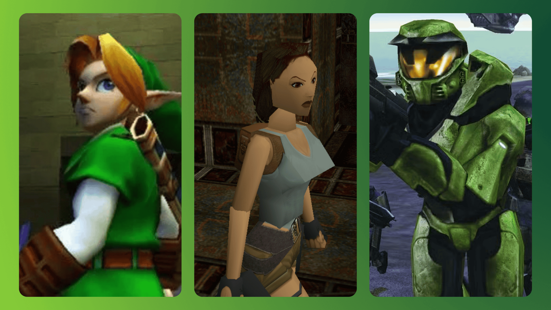 Link, Lara Croft e Master Chief
