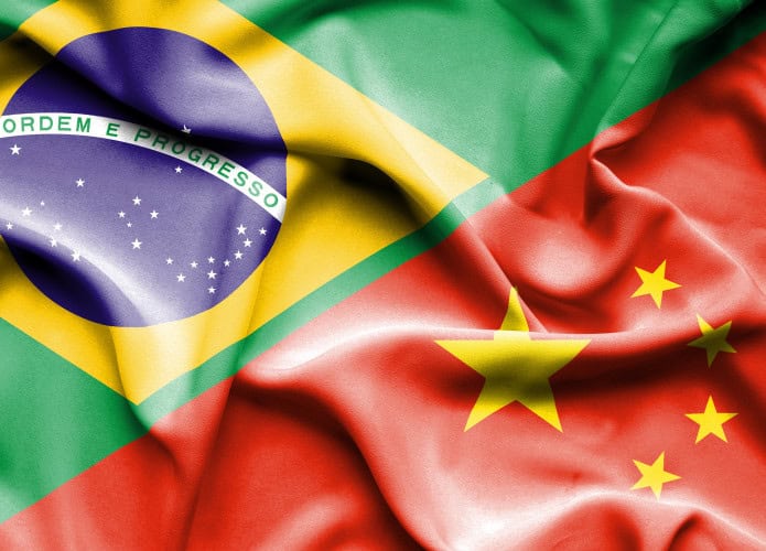 bandeira do brasil e da china